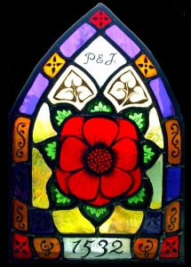 Rosel Arch Stained Glass Panel