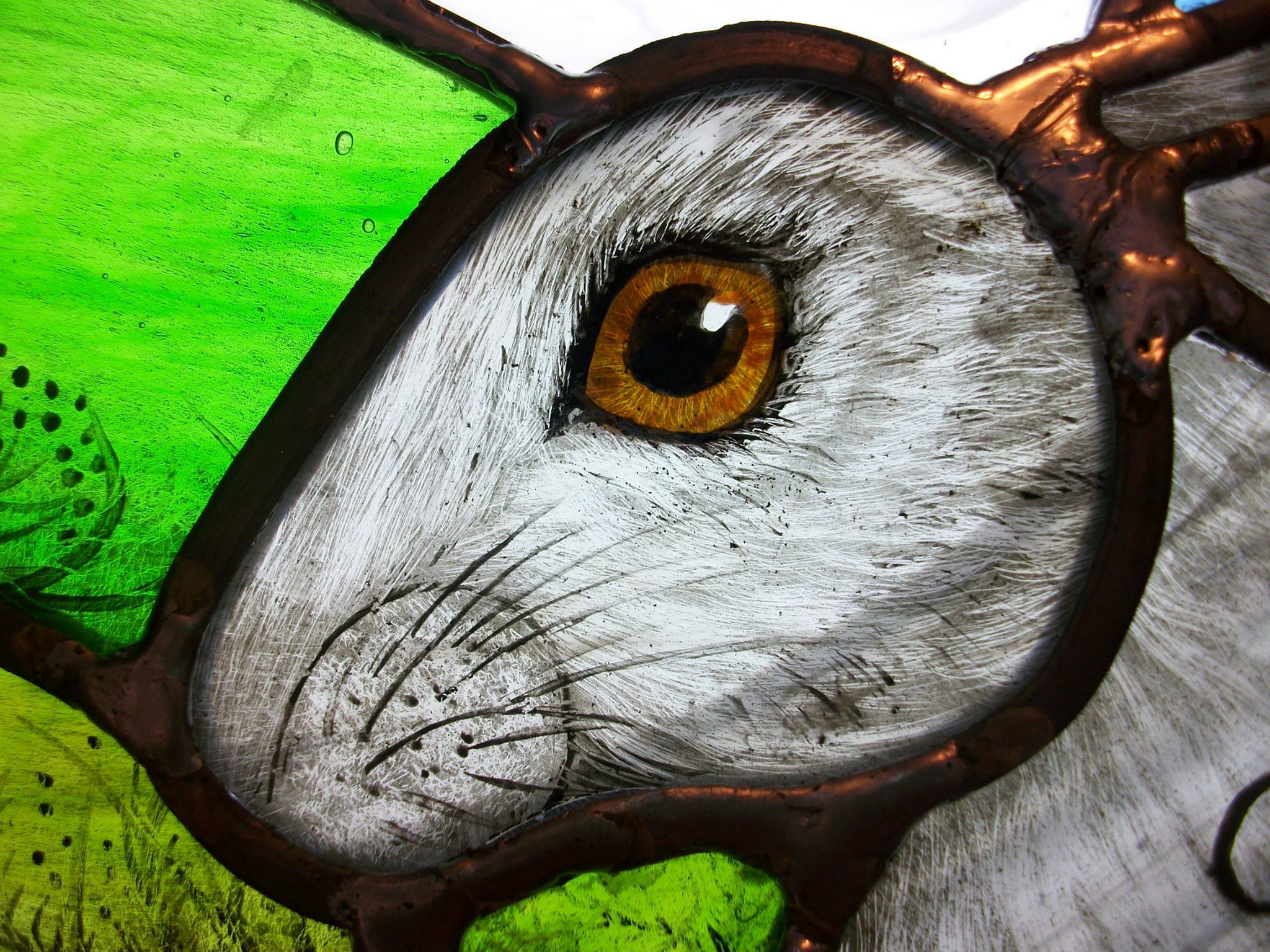 silver nitrate eyes on stained glass