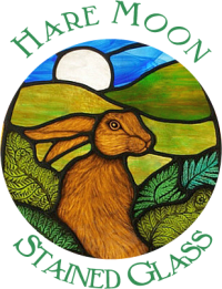 Hare Moon Stained Glass Logo