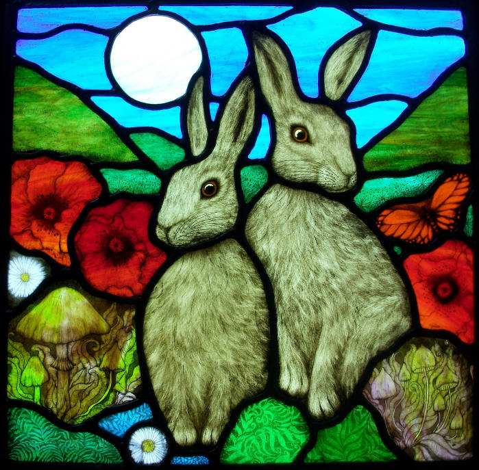 Pet Rabbits and Animals on Stained Glass Commissions