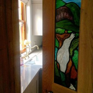 Fox Panel in Stained Glass