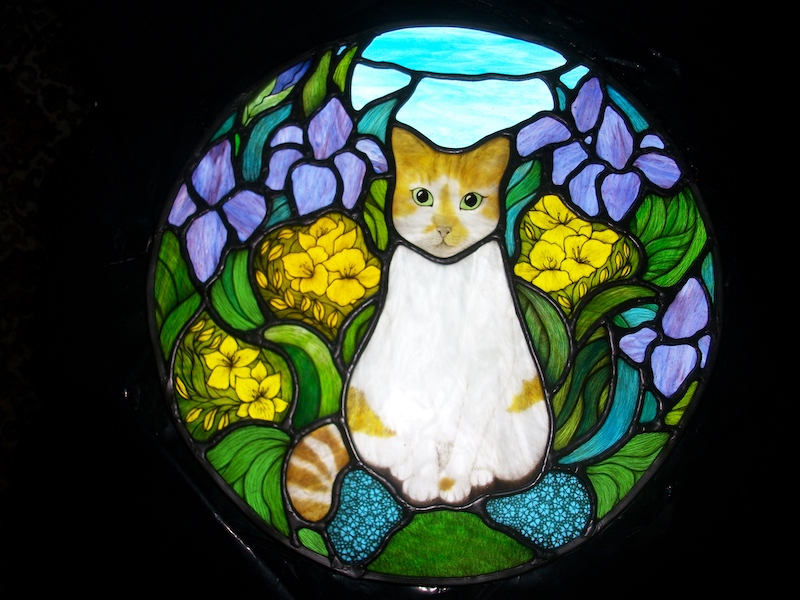 Ginger Biscuit Stained Glass Roundel