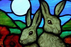 Stained-Glass-Poppy-Daisy-Hares-Moon-close-up-opt