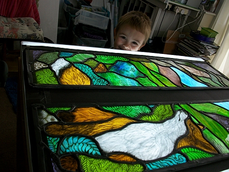 Little Billy Delivery of Stained Glass