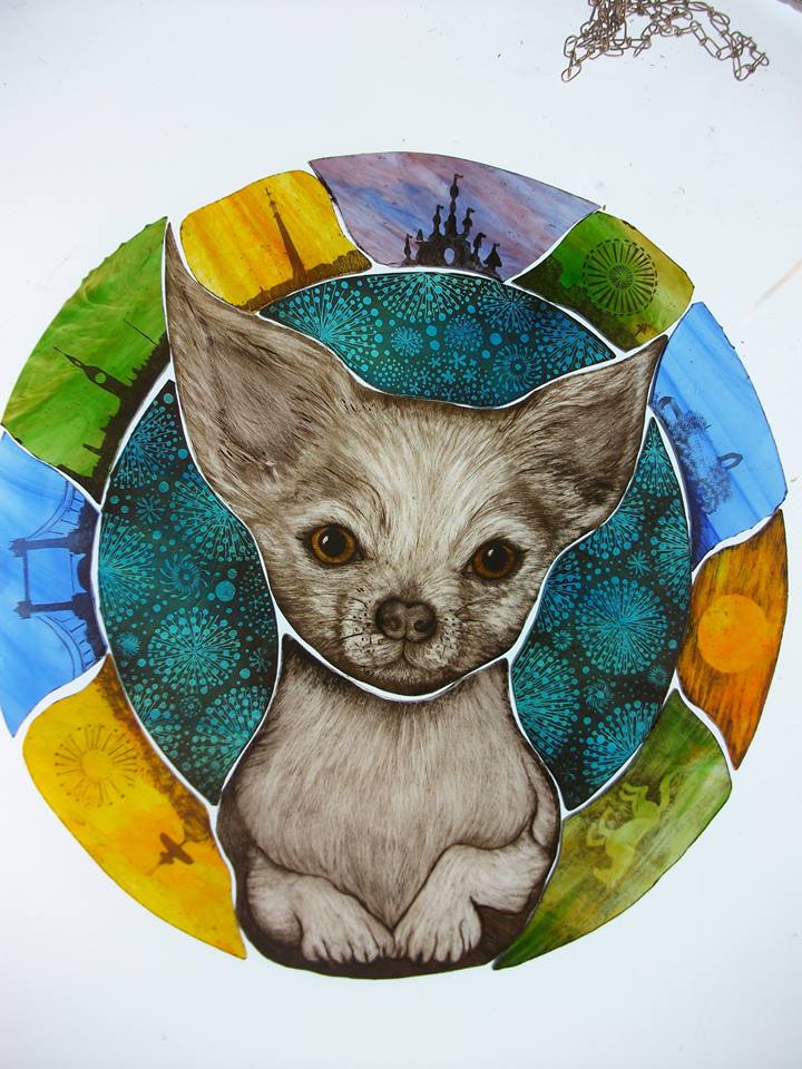 Pet Dog Stained Glass